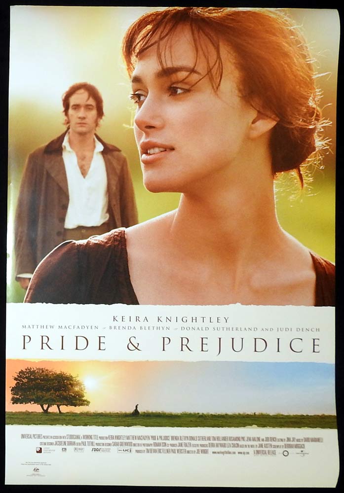 PRIDE AND PREJUDICE Original Rolled DS One sheet Movie poster Keira Knightley Matthew Macfadyen